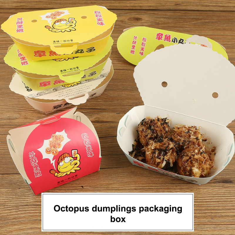 Japanese Snacks - 100Pcs Einweg Cartoon Octopus Ball Verpackung