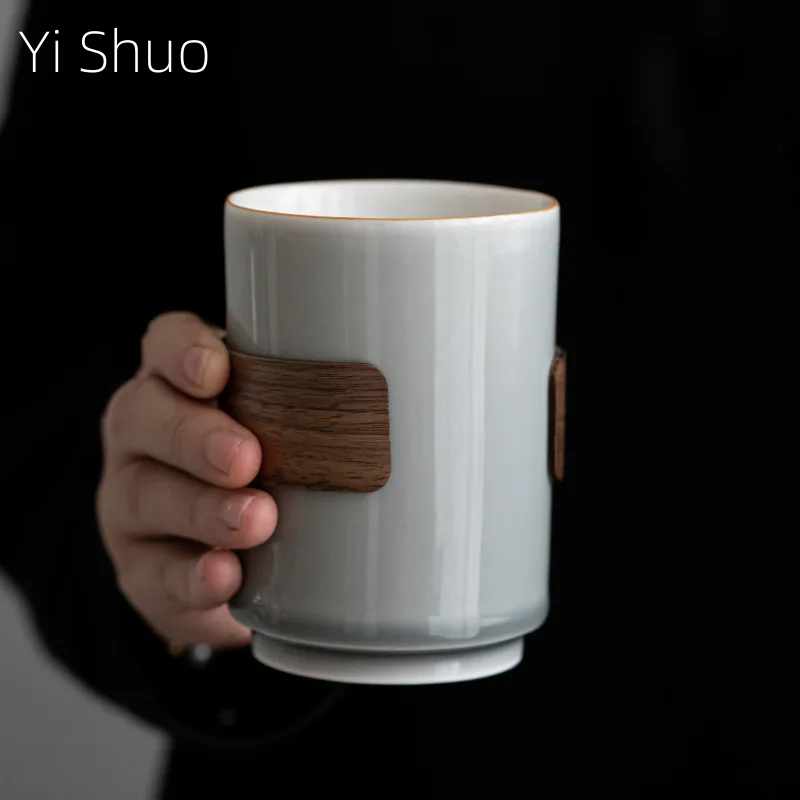 Japanese Pottery - Bambus hölzerne Schnalle Taille Tasse japanisch