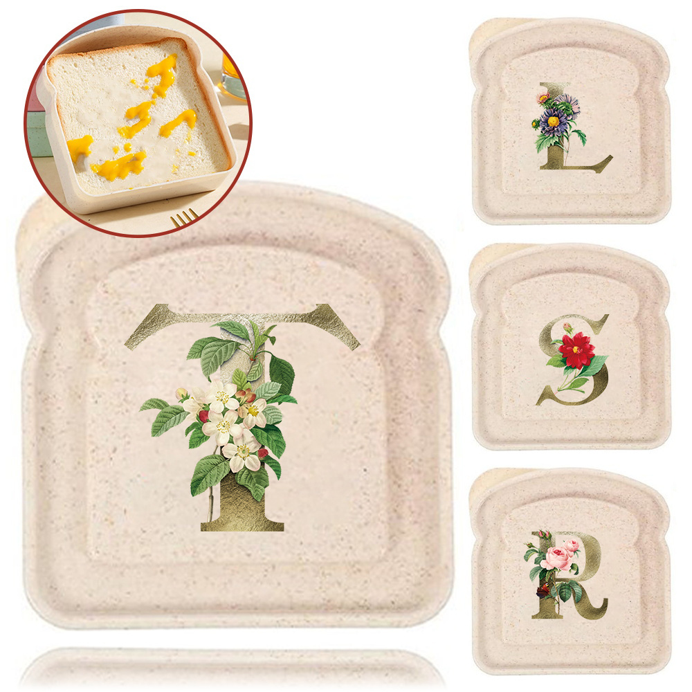 Bento Box - Öko-Weizenstroh-Sandwich-Konservierungsbox in Toastform, wiederverwendbare Bento-Box für
