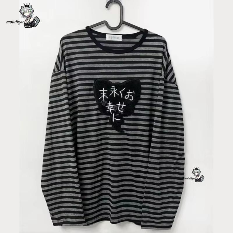 Matcha - Y2K American Punk Vintage O-Ausschnitt Langarm-Shirts