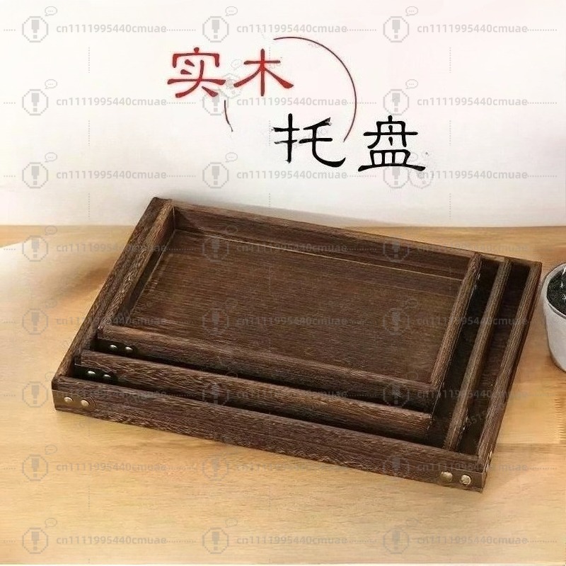 Japanese Snacks - Japanisches Paulownia-Tablett im kreativen Holzkohle-Design für