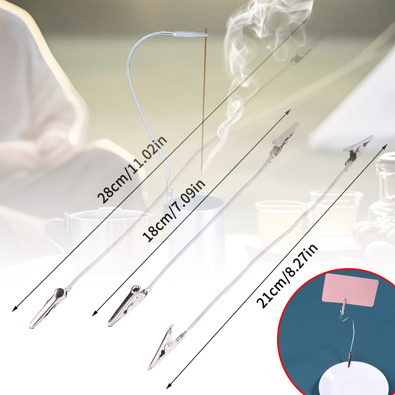 Incense Holder - 10Pcs Doppelköpfige Metall Weihrauch Clip Moskito