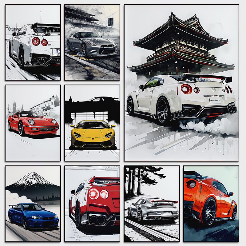 Supercar-Wandkunst-Poster im j – Japanese Luxury Lifestyle Bewertung und Preis