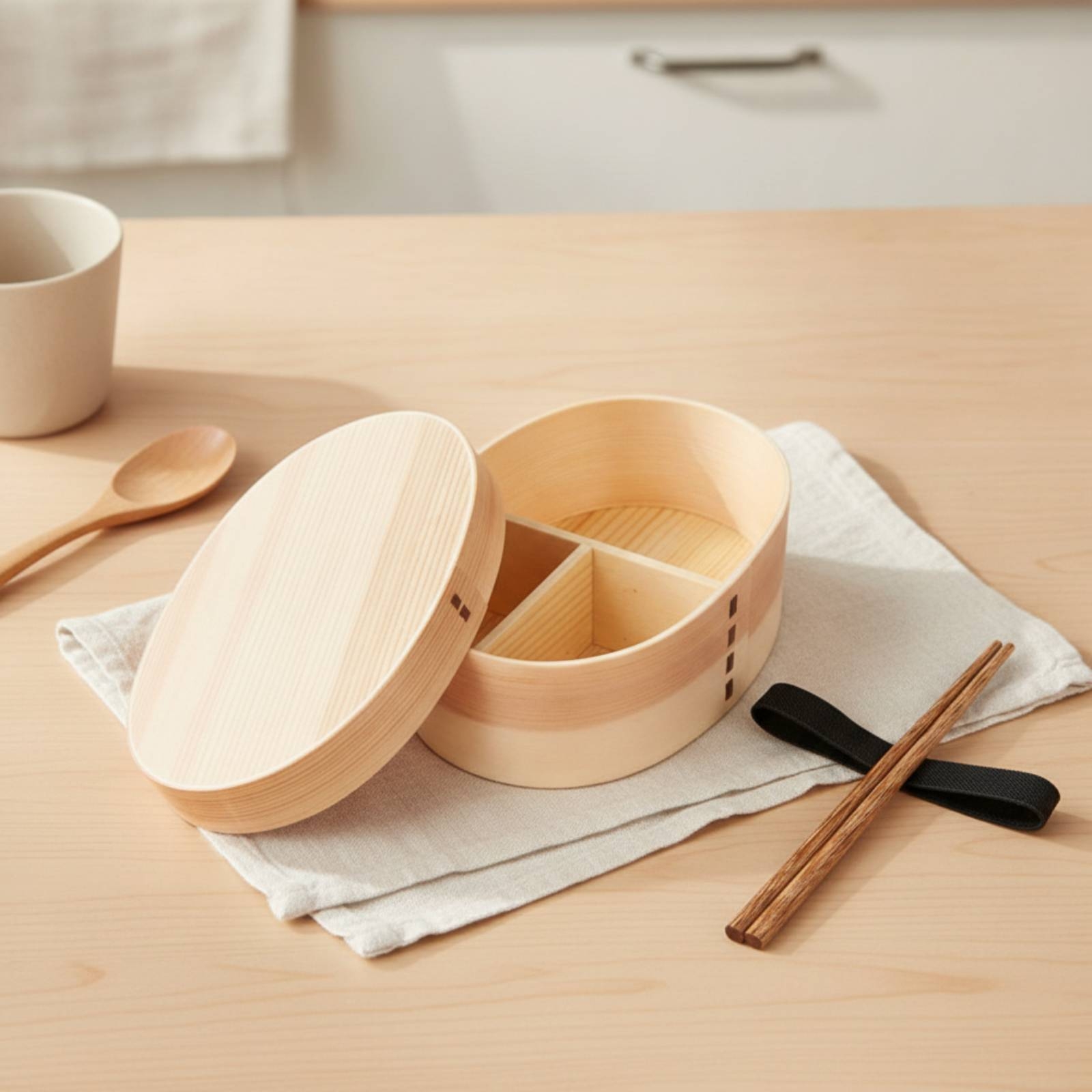 Holz-Bento-Box im japanischen  – Bento Box Bewertung und Preis