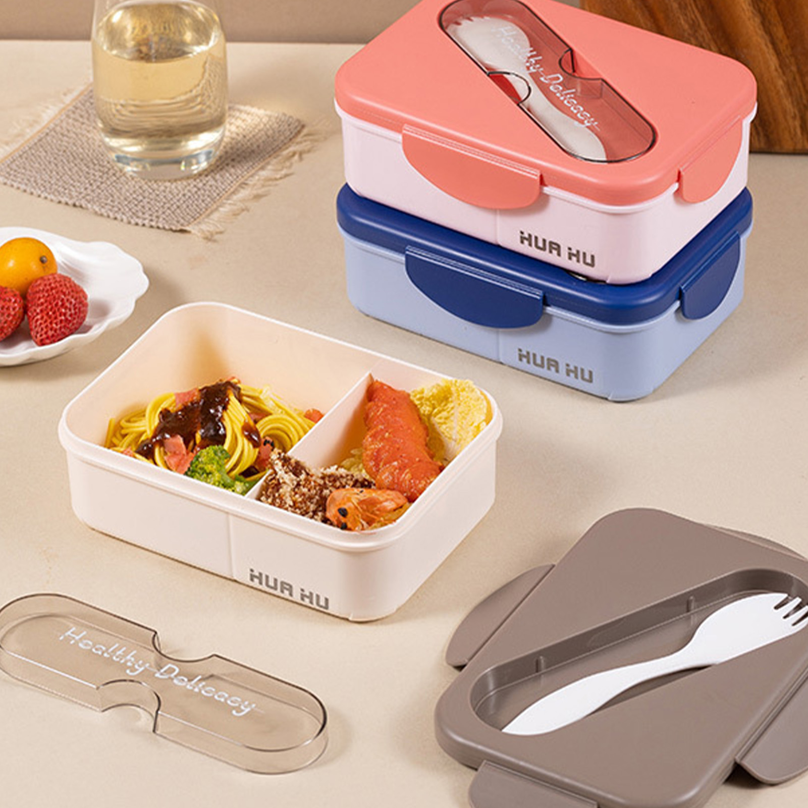 Studenten-Lunchbox mit Gabel,  – Bento Box Bewertung und Preis