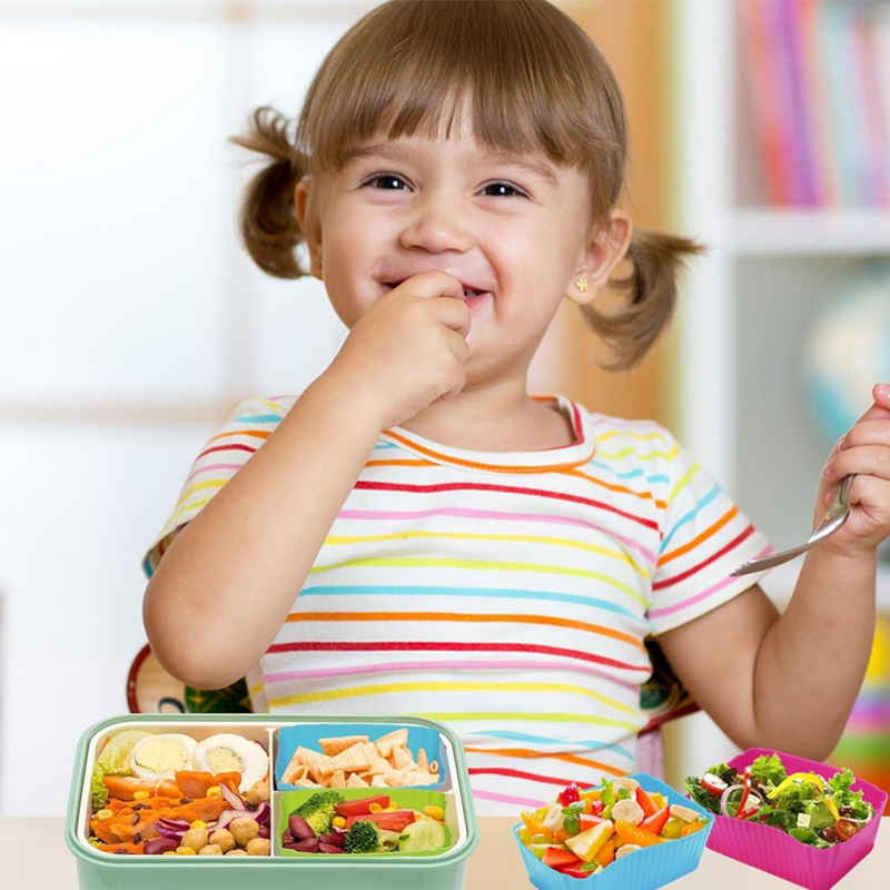 8 Stück Silikon-Lunchbox-Trenn – Bento Box Bewertung und Preis