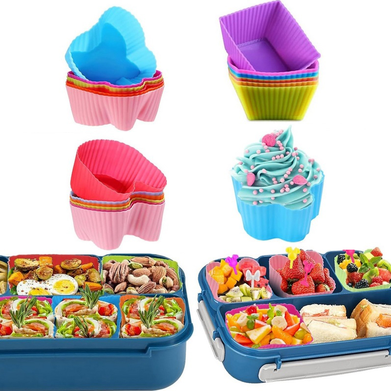 8 Stück Silikon-Lunchbox-Trenn – Bento Box Bewertung und Preis