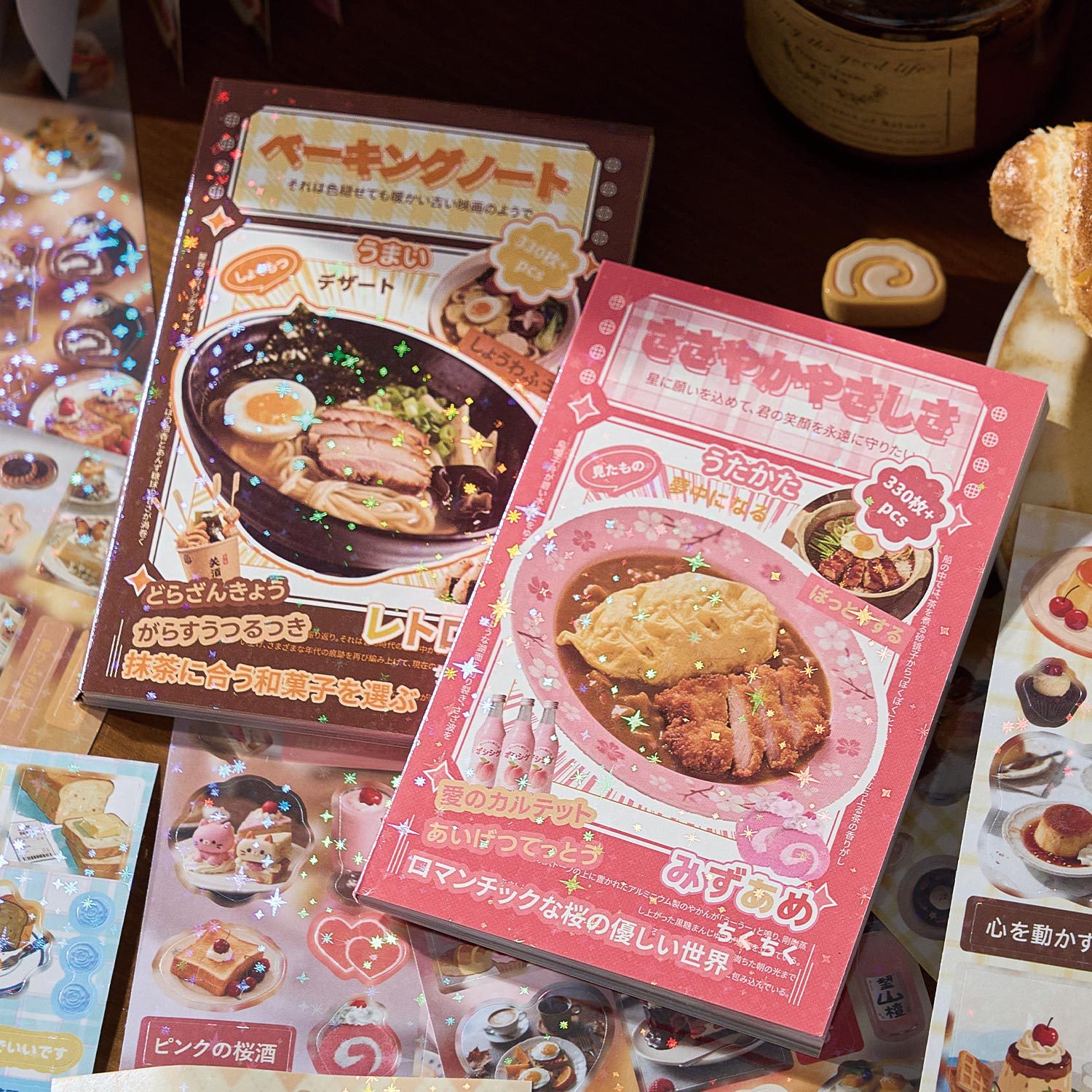 30-Blatt-Aufkleberbuch mit ges – Japanese Snacks Bewertung und Preis