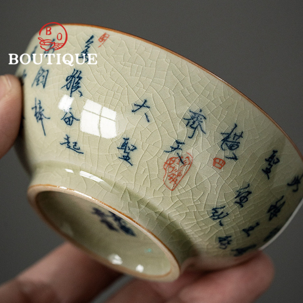 100ml alte Keramik Ton blau un – Japanese Pottery Bewertung und Preis